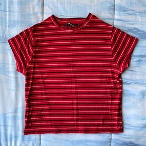 NUON Women’s Crop Top in Red Color Small Size BodyFitting